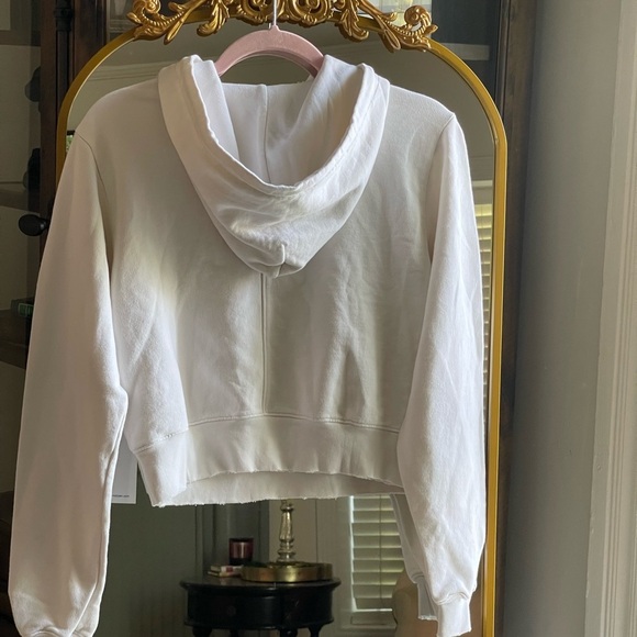 NWT Cotton Citizen 100% Cotton White Cropped Hoodie Size XS - Picture 8 of 10